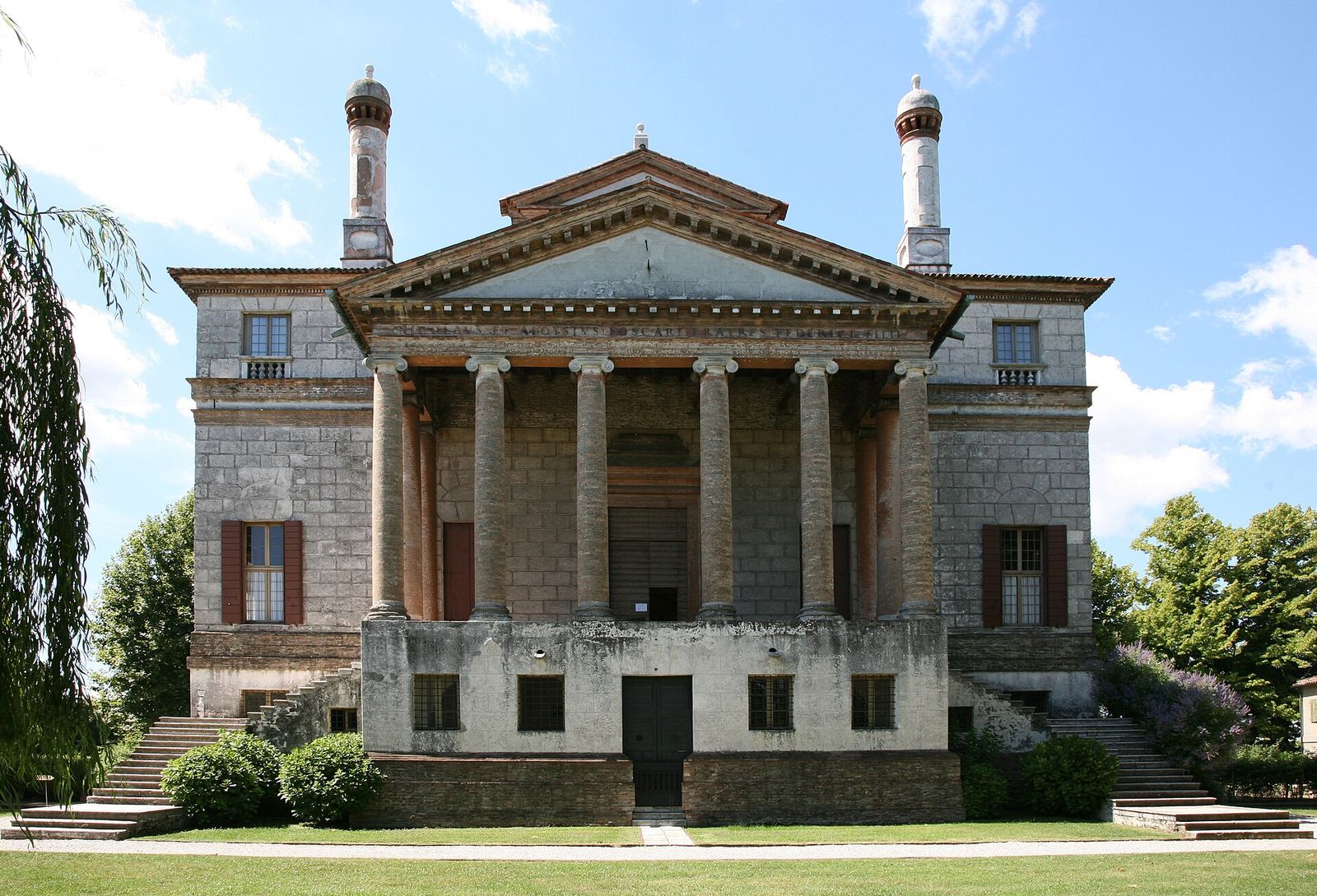 Andrea Palladio’s Villa Foscari, known as La Malcontenta, with its columned portico facing the Brenta